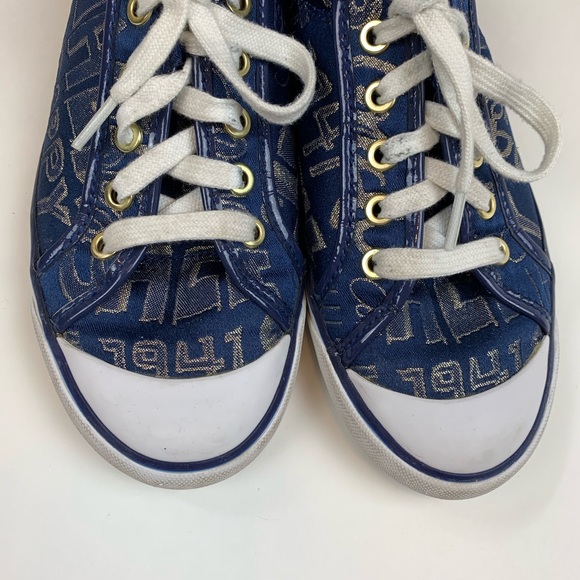 Coach Barrett Sneakers Size 7.5 B Lace-up Leather - Picture 2 of 8